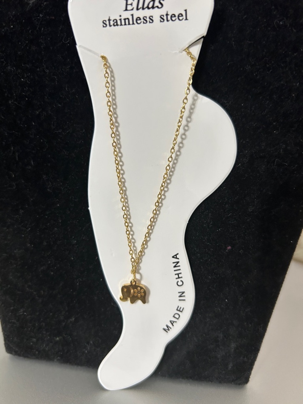 Ella Gold Elephant Charm Necklace